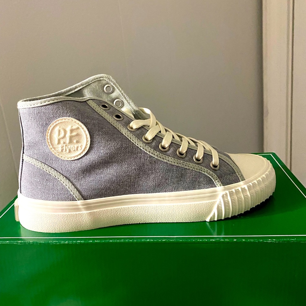 PF Flyer gray canvas sneakers